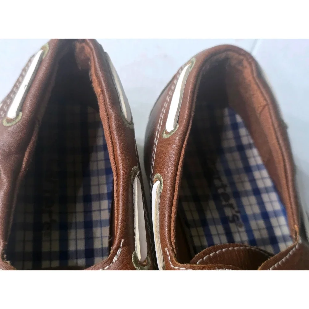 Carters Boys Ian-Cy Brown Faux Leather Boat Shoes Loafers Size 2 US 33 EUR‎